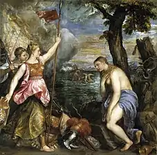 L'Espagne accourant au secours de la Religion par Titien (vers 1572-1575).