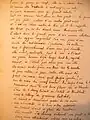 Manuscrit autographe avec une écriture de jeunesse ; texte en vers.