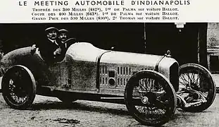 René Thomas à Indianapolis en 1920 (2e).
