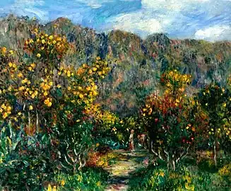 Pierre-Auguste Renoir, Paysage avec mimosas, 1912.