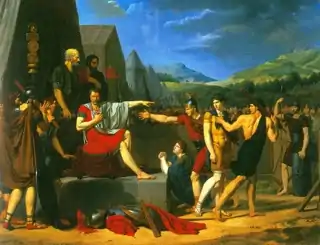 Manlius Torquatus condamnant son fils à mort (1799), Paris,  École nationale supérieure des beaux-arts. 