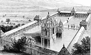 Dessin de 1870 tentant une reconstitution