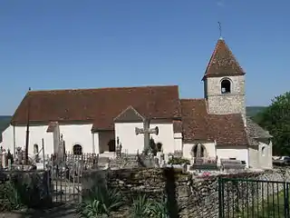 Église Saint-Saturnin de Vergy (XIe siècle), vue du sud