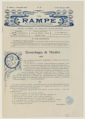 Image illustrative de l’article La Rampe (magazine)