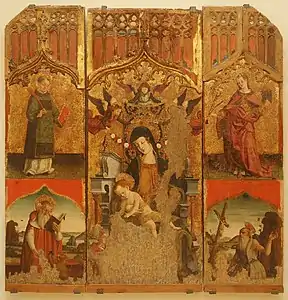 Triptyque de la Vierge à l'Enfant.