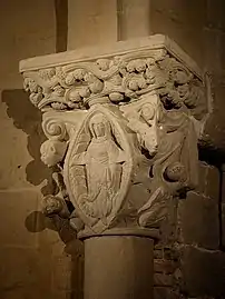 Chapiteau de l'Assomption de Marie attribué au maître de Cabestany.