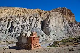 Rigsum Gompo à l'entrée de Tetang.
