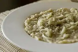 Risotto cacio e pepe.