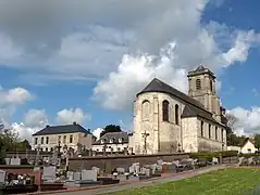 Le cimetière et l'église.
