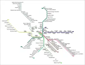 Voir la carte de la ligne.