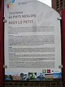 Panneau d'histoire locale.