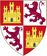 Rois de Castille et de León : écartelé en 1 et 4 de Castille et en 2 et 3 de Léon (1230-1284)