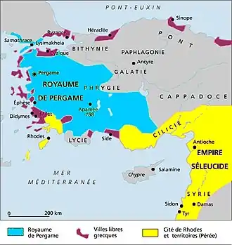 La carte de l'Anatolie particulièrement morcelée