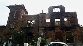 Le bâtiment en ruines en 2015.