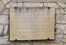 Plaque commémorative de l'histoire de Guillaume le Conquérant.