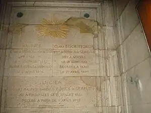 Sépulture Hirsch au cimetière de Montmartre.