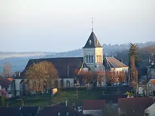 Vue du nord depuis la rue Chaude (D219)