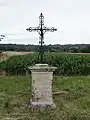 Croix sur la D 18 à hauteur d'Outre, calvaire de la famille Berriot-Milon.