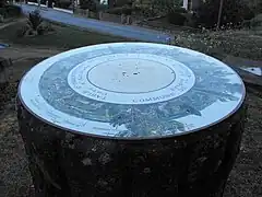 La table d'orientation du site des roches.