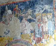 Fresques (détail) situées à l'intérieur de l'église.