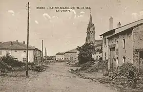 Le centre du village au XXe siècle.