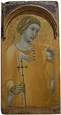 Attribué à Pietro Lorenzetti, Sainte Agathe, vers 1315.