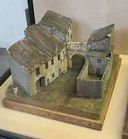 Maquette de la porte de France, à Nîmes. Plâtre et liège, avant 1839.
