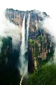 Le Salto Ángel, dans le parc national Canaima au Venezuela.