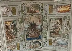 Dettaglio degli affreschi di Giovanni Carlone