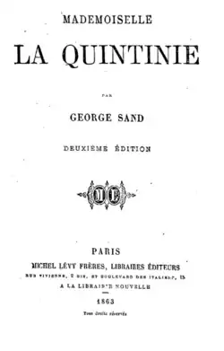 Image illustrative de l’article Mademoiselle La Quintinie (roman)