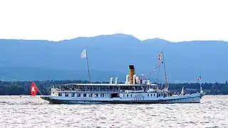 La Savoie, bateau Belle Époque sur le lac Léman à Genève.