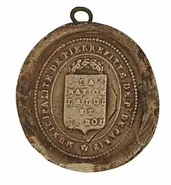 Sceau de Pierrefitte, 1791. Archives nationales, cote SC/S/381