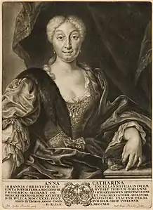 Portrait d'Anna Catharina Sichart von Sichartshofen (1742).