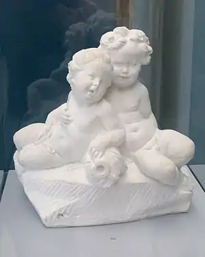 Étienne Dantoine, Groupe d'enfants (1773), réduction en plâtre, Montpellier, musée Fabre.