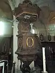 La Chaire de vérité de l'église Saint-Martin.