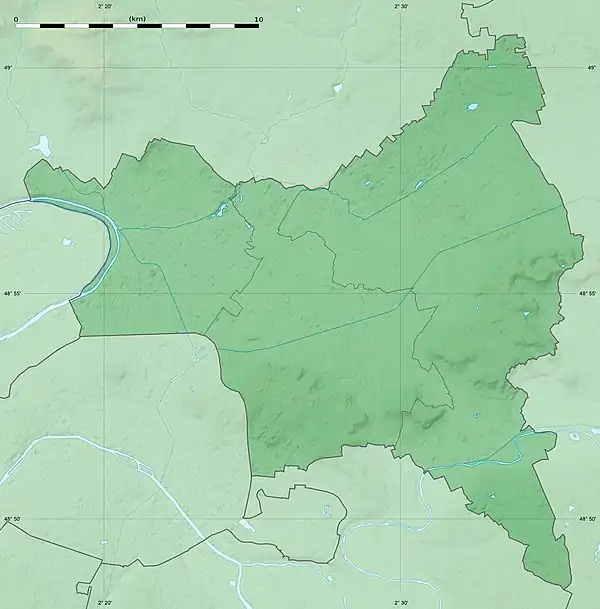 Voir sur la carte topographique de la Seine-Saint-Denis