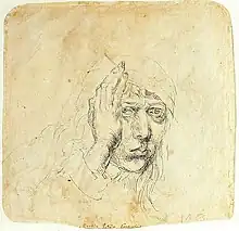Autoportrait au bandage, 1491-1492, Universitätsbibliothek Erlangen-Nürnberg, Nuremberg.