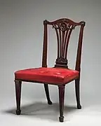 Chaise, vers 1772, New York, Metropolitan Museum of Art.