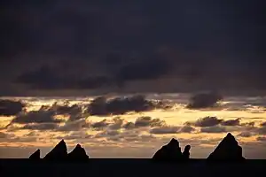 Les rochers un soir de janvier 2009