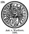 Siegel des Anthonius von Werthern, 1490