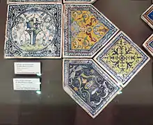 Carreaux issu du Palazzo Petrucci à Sienne.