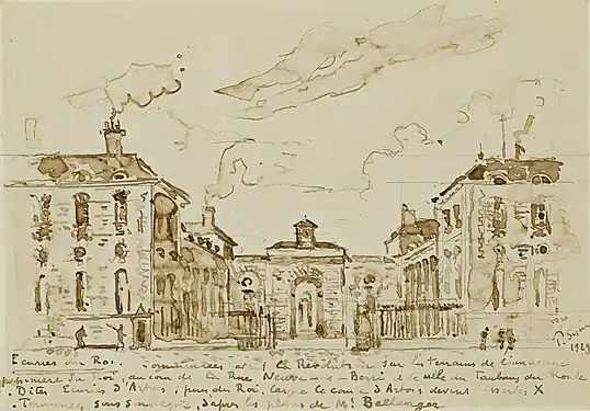 Les écuries dessinées Paul Signac.