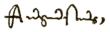Signature de Auguste Ier