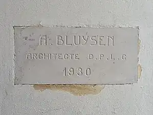 Signature d'A. Bluysen à Vittel.