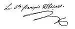 Signature de François Nicolas-René de Pérusse des Cars