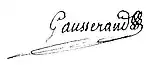 Signature de Jean-Joachim Gausserand