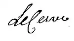 Signature de René Lecesve