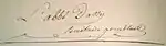 Signature de Louis-Toussaint Dassy