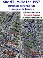 Site d’Euralille I sur photo aérienne de 1957.
