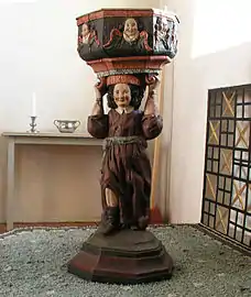 Fonts baptismaux du XVIe siècle en Suède.